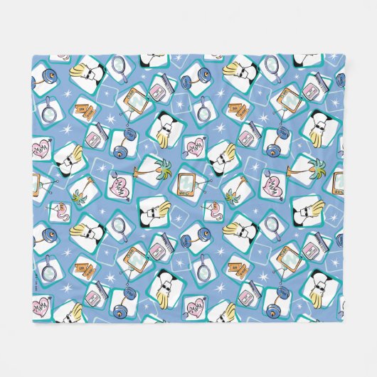 Johnny Bravo Icon Pattern Fleecedecke (Vorderseite (Horizontal))