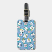 Johnny Bravo Icon Pattern Gepäckanhänger (Vorderseite vertikal)