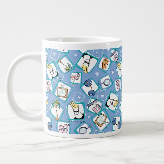 Johnny Bravo Icon Pattern Jumbo-Tasse (Links)