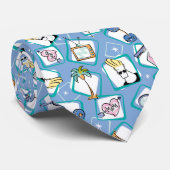 Johnny Bravo Icon Pattern Krawatte (Gerollt)