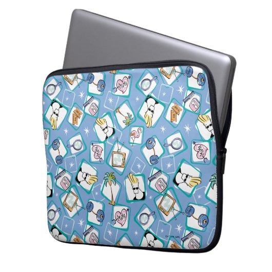 Johnny Bravo Icon Pattern Laptopschutzhülle (Vorderseite Links)