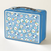 Johnny Bravo Icon Pattern Metall Brotdose (Rückseite)