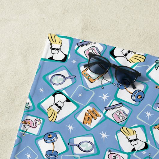 Johnny Bravo Icon Pattern Strandtuch (Beispiel)