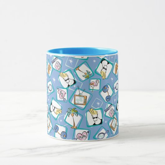 Johnny Bravo Icon Pattern Tasse (Zentrum)
