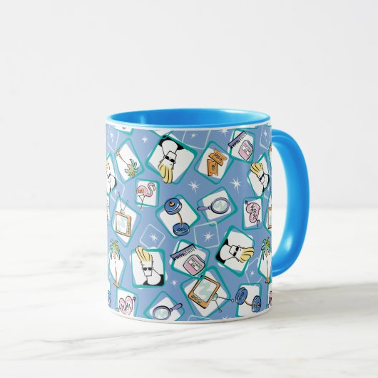 Johnny Bravo Icon Pattern Tasse (VorderseiteRechts)
