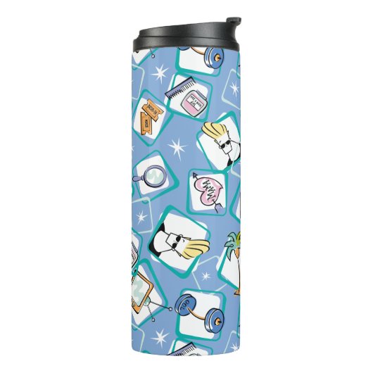 Johnny Bravo Icon Pattern Thermosbecher (Nach links gedreht)