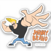Johnny Bravo Iconic Pose Aufkleber (Vorderseite)