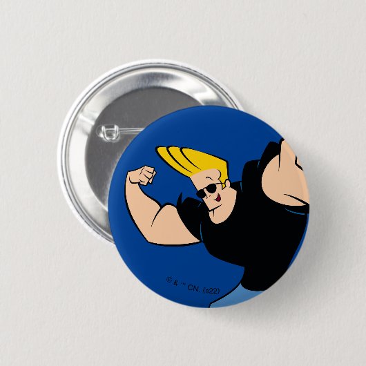 Johnny Bravo Iconic Pose Button (Vorne & Hinten)