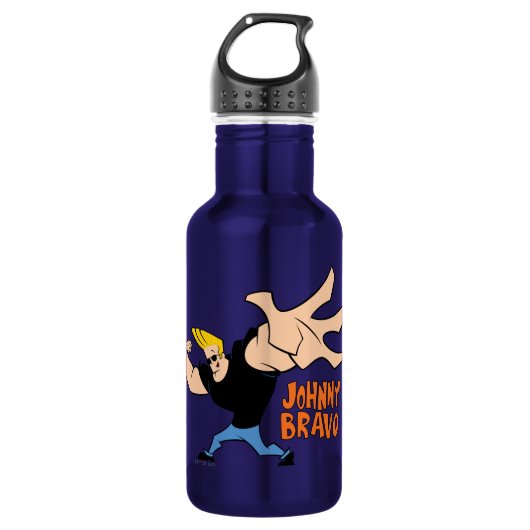 Johnny Bravo Iconic Pose Edelstahlflasche (Vorderseite)
