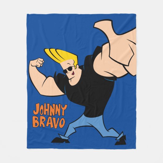 Johnny Bravo Iconic Pose Fleecedecke (Vorderseite)