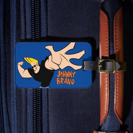 Johnny Bravo Iconic Pose Gepäckanhänger (Vorderseite Insitu 4)