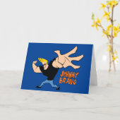 Johnny Bravo Iconic Pose Karte (Gelbe Blume)