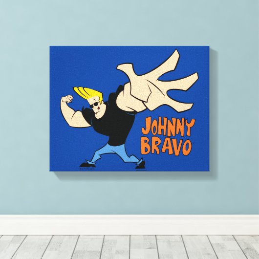 Johnny Bravo Iconic Pose Leinwanddruck (Insitu (Holzboden))