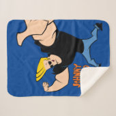 Johnny Bravo Iconic Pose Sherpadecke (Vorderseite (Horizontal))