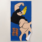 Johnny Bravo Iconic Pose Strandtuch (Vorderseite)