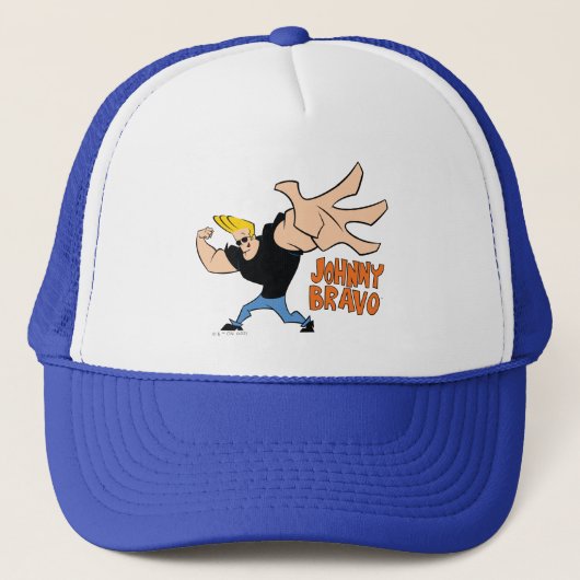 Johnny Bravo Iconic Pose Truckerkappe (Vorderseite)