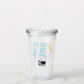 Johnny Bravo - Keine Touch der Haargrafik Acryltrinkbecher (Rückseite)