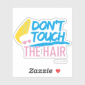 Johnny Bravo - Keine Touch der Haargrafik Aufkleber (Blatt)