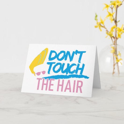 Johnny Bravo - Keine Touch der Haargrafik Karte (Gelbe Blume)