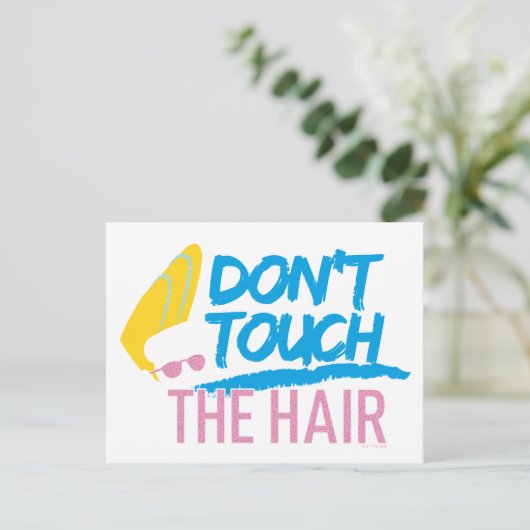 Johnny Bravo - Keine Touch der Haargrafik Postkarte (Stehend Vorderseite)