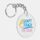 Johnny Bravo - Keine Touch der Haargrafik Schlüsselanhänger (Vorderseite links)