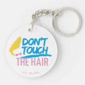 Johnny Bravo - Keine Touch der Haargrafik Schlüsselanhänger (Rückseite)