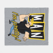 Johnny Bravo - Man I'm Pretty Fleecedecke (Vorderseite (Horizontal))