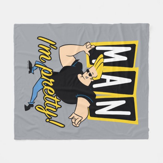 Johnny Bravo - Man I'm Pretty Fleecedecke (Vorderseite (Horizontal))