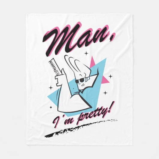 Johnny Bravo - Man I'm Pretty Retro Graphic Fleecedecke (Vorderseite)