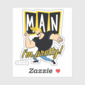 Johnny Bravo - Mann, ich bin Hübsch Aufkleber (Blatt)