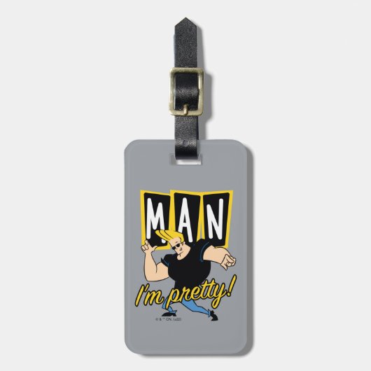 Johnny Bravo - Mann, ich bin Hübsch Gepäckanhänger (Vorderseite vertikal)