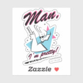 Johnny Bravo - Mann Ich bin Hübsch Retro Graphic Aufkleber (Blatt)