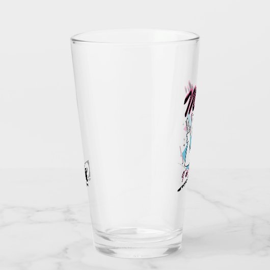 Johnny Bravo - Mann Ich bin Hübsch Retro Graphic Glas (Rechts)