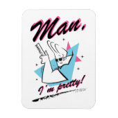 Johnny Bravo - Mann Ich bin Hübsch Retro Graphic Magnet (Vertikal)