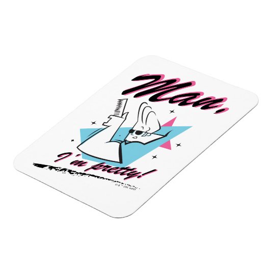 Johnny Bravo - Mann Ich bin Hübsch Retro Graphic Magnet (Linke Seite)