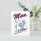 Johnny Bravo - Mann Ich bin Hübsch Retro Graphic Postkarte (Stehend Vorderseite)