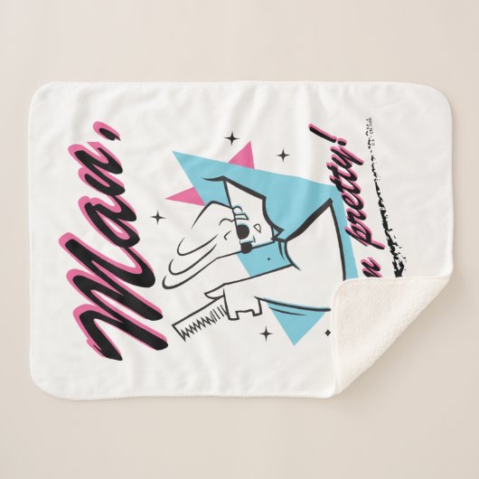 Johnny Bravo - Mann Ich bin Hübsch Retro Graphic Sherpadecke (Vorderseite (Horizontal))