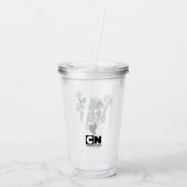 Johnny Bravo Palm Tree Name Acryltrinkbecher (Rückseite)