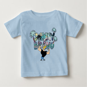 Johnny Bravo Palm Tree Name Baby T-shirt