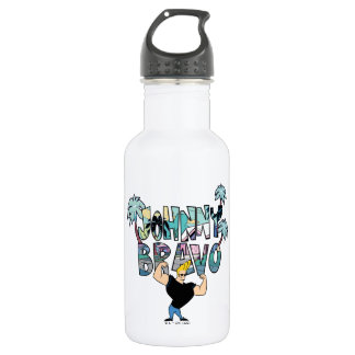 Johnny Bravo Palm Tree Name Edelstahlflasche