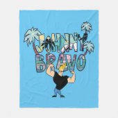 Johnny Bravo Palm Tree Name Fleecedecke (Vorderseite)
