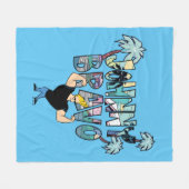 Johnny Bravo Palm Tree Name Fleecedecke (Vorderseite (Horizontal))