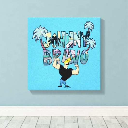 Johnny Bravo Palm Tree Name Leinwanddruck (Insitu (Holzboden))