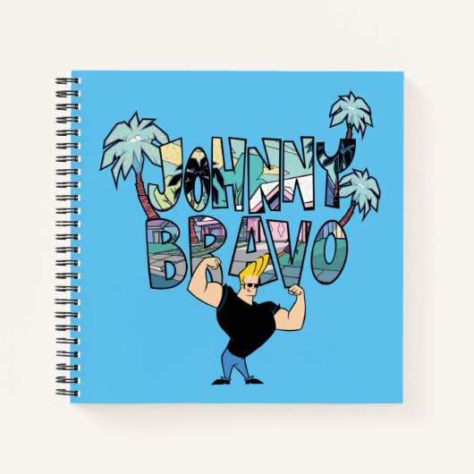 Johnny Bravo Palm Tree Name Notizblock (Vorderseite)