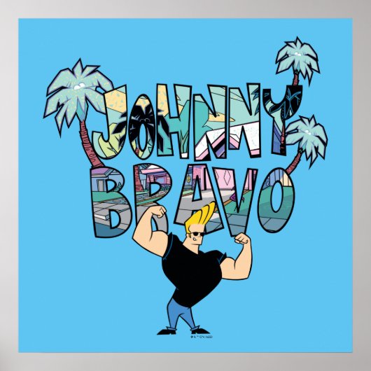 Johnny Bravo Palm Tree Name Poster (Vorne)