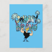 Johnny Bravo Palm Tree Name Postkarte (Vorderseite)