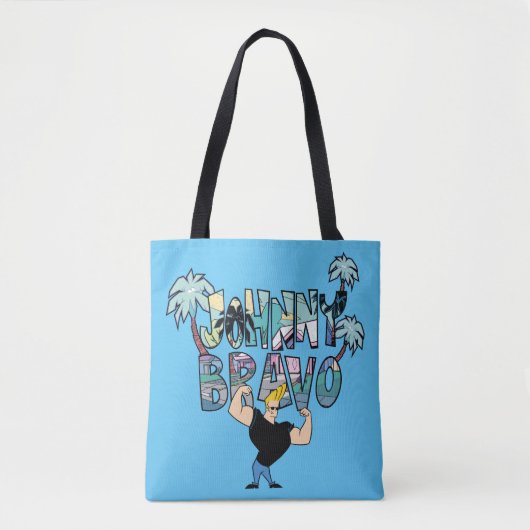 Johnny Bravo Palm Tree Name Tasche (Vorderseite)
