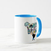 Johnny Bravo Palm Tree Name Tasse (VorderseiteRechts)