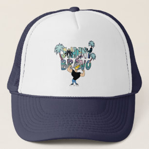 Johnny Bravo Palm Tree Name Truckerkappe