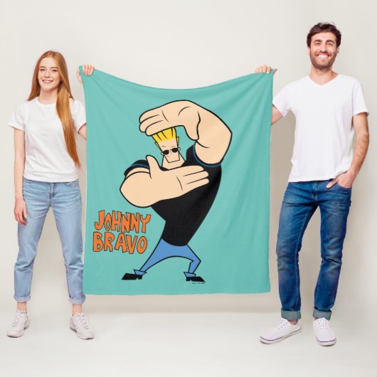 Johnny Bravo Picture Frame Pose Fleecedecke (Beispiel)